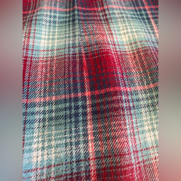 Wrangler Vintage Western Pearl Snap Flannel Pink/Blue XS/S (see meaurements) - Picture 6 of 7